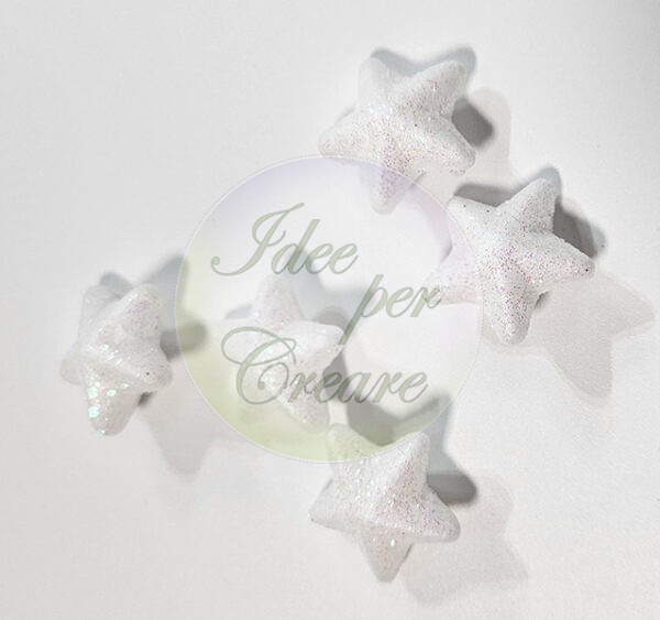 Stelle iridescenti polistirolo cm 4 bl 4 pz