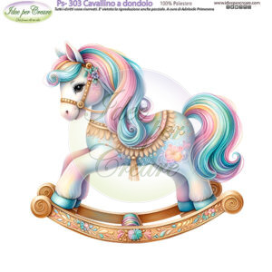 Pannello cm 25x25 Cavallo a Dondolo