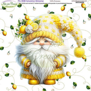 Pannello cm 25x25 Gnomo Limone