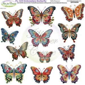 Pannello cm 25x25 Embroidery Butterfly