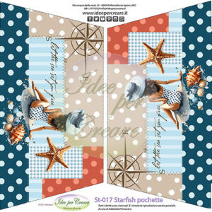 Tessuto resinato Pochette Starfish