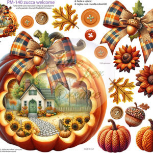 Pannello cm 40x50 Zucca Welcome