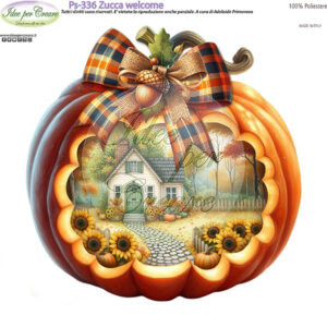 Pannello cm 25x25 Zucca Welcome