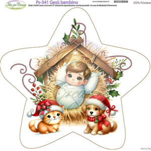 Pannello cm 25x25 Gesù Bambino