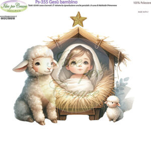 Pannello cm 25x25 Gesù Bambino