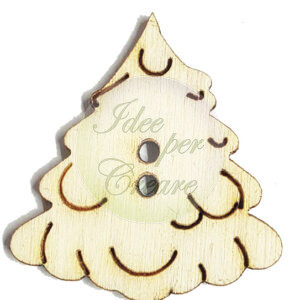 Bottoncini il legno Abete cm 3 (bl 5 pz)