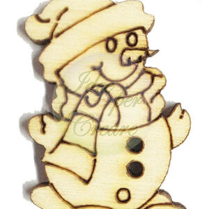 Bottoncini il legno Pupazzo di neve cm 3 (bl 5 pz)