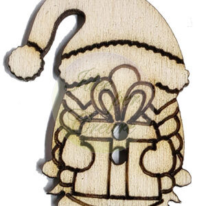 Bottoncini il legno Gnometta con regalo cm 3 (bl 5 pz)