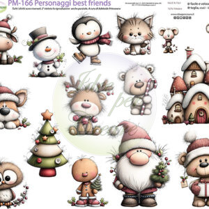 Pannello cm 40x50 Personaggi Best Friends