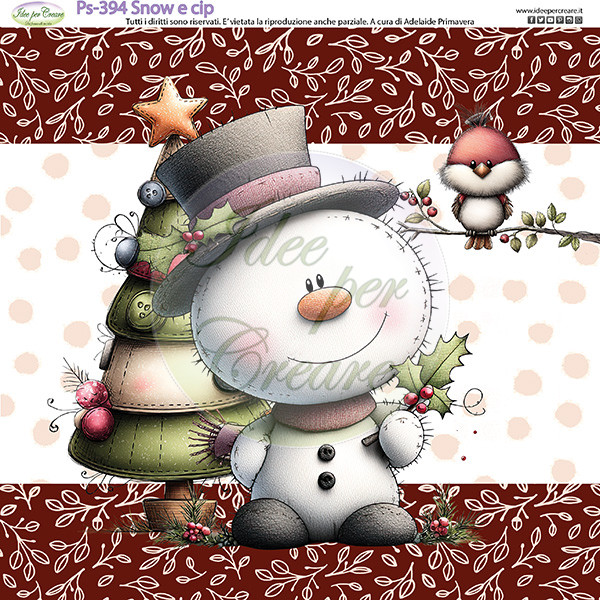 Pannello cm 25x25 Snow e cip