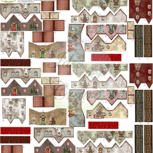 Pannello cm 50x50 Casette presepe piccole