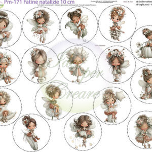 Pannello cm 40x50 Fatine natalizie 10 cm