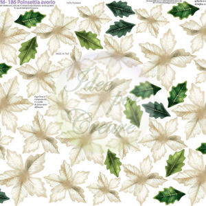 Pannello cm 40x50 poinsettia Avorio