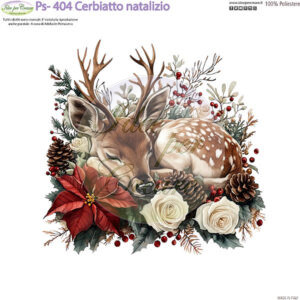 Pannello cm 25x25 Cerbiatto Natalizio