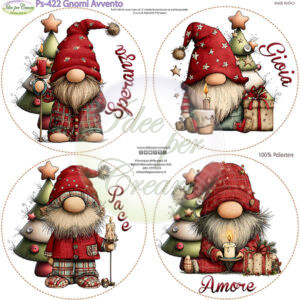 Pannello cm 25x25 Gnomo Avvento