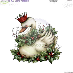 Pannello cm 25x25 Cigno natalizio