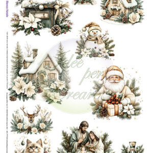 Carta Riso Bianco Natale