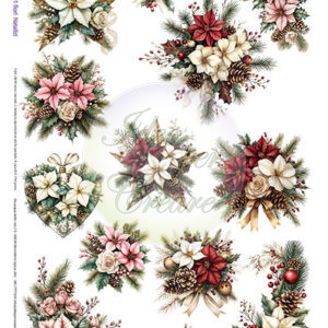 Carta Riso Fiori Natalizi