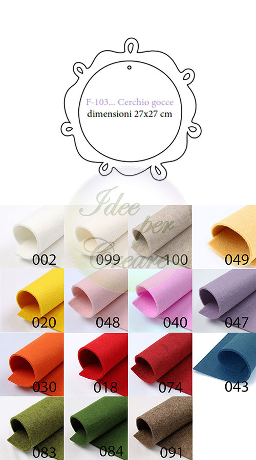 Cerchio con gocce cm 27x27