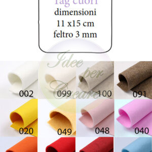 Tag in feltro cm 11x15 CUORE