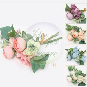 Pick Ranuncoli e Ortensie assortiti alt. cm 24 (colori assortiti)