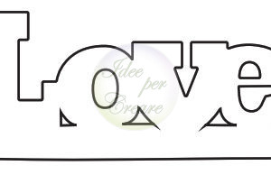 Scritta Love cm 15x3,5