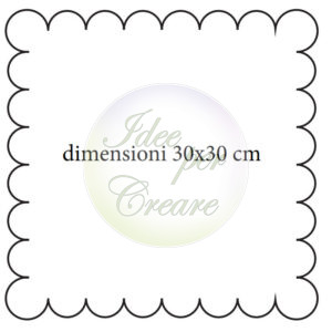 Sagoma Quadrato Smerlato cm 25x25