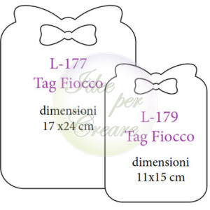 Tag in legno FIOCCO cm 17x24