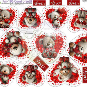Pannello cm 40x50 Cuori