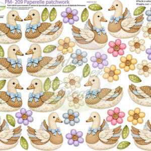 Pannello cm 40x50 Paperelle patchwork