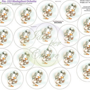 Pannello cm 40x50 Medaglioni ochette 10 cm