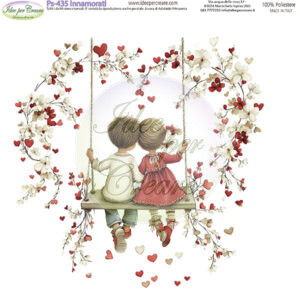 Pannello cm 25x25 innamorati