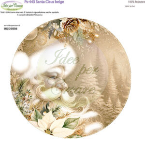 Pannello cm 25x25 Babbo natale Beige