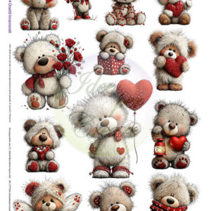 Carta Riso Orsetti Innamorati