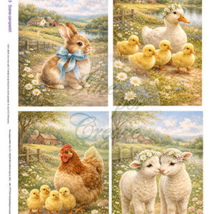 Carta Riso Scene Campestri