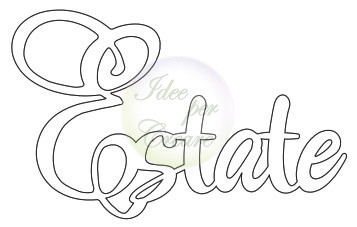 Motivi in Feltro Estate altezza cm 6x9,5