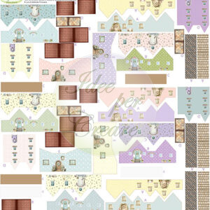 Pannello cm 50x50 Casette Primaverili piccole