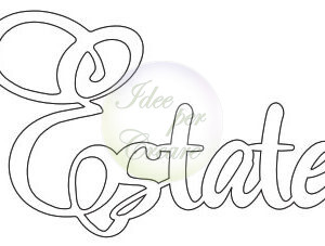 Scritta Estate h. cm 6