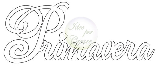 Scritta Primavera h. cm 4