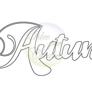 Scritta Autunno h. cm 6