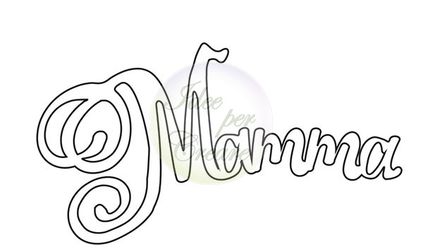 Scritta Mamma cm 11 x h 6