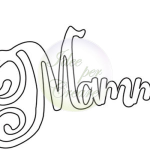 Scritta Mamma cm 19xh10