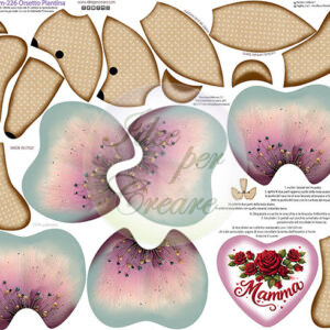 Pannello cm 40x50 Orsetto nel vaso