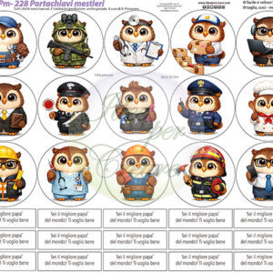 Pannello cm 40x50 Portachiavi Mestieri