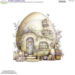 Pannello cm 25x25 Casetta Uovo