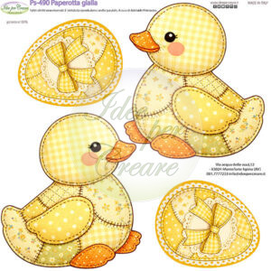 Pannello cm 25x25 Paperotta Gialla