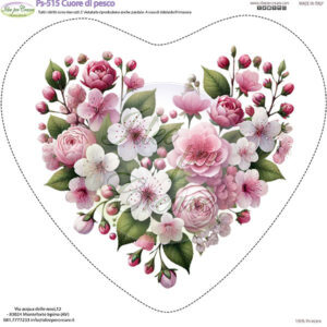 Pannello cm 25x25 Cuore di pesco