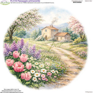 Pannello cm 25x25 Paesaggio Primaverile