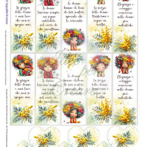 Carta Riso Segnalibri 8 marzo