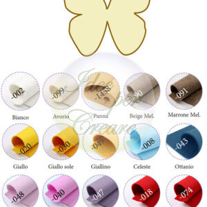 Motivi in feltro farfalla cm 3,2x3,5 (blister 5 pz)